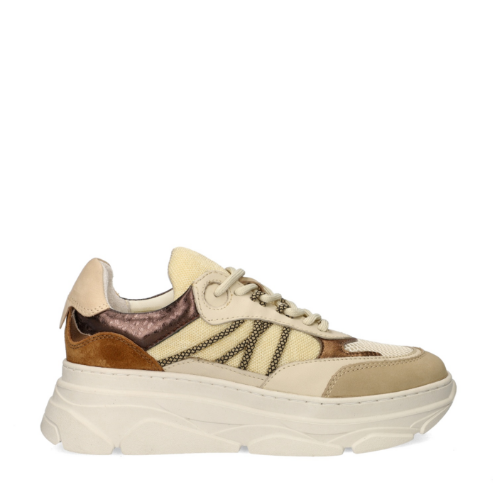 Nelson lage sneakers – Beige