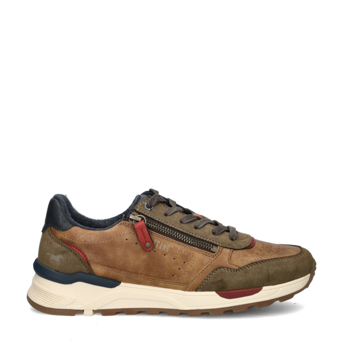 mustang lage sneakers – Bruin