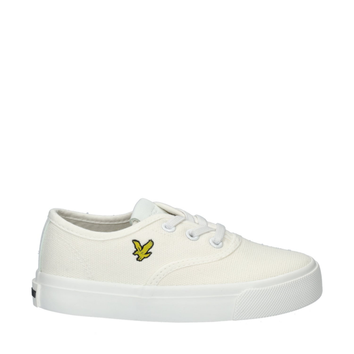 Lyle & Scott Wick Kids lage sneakers – Wit