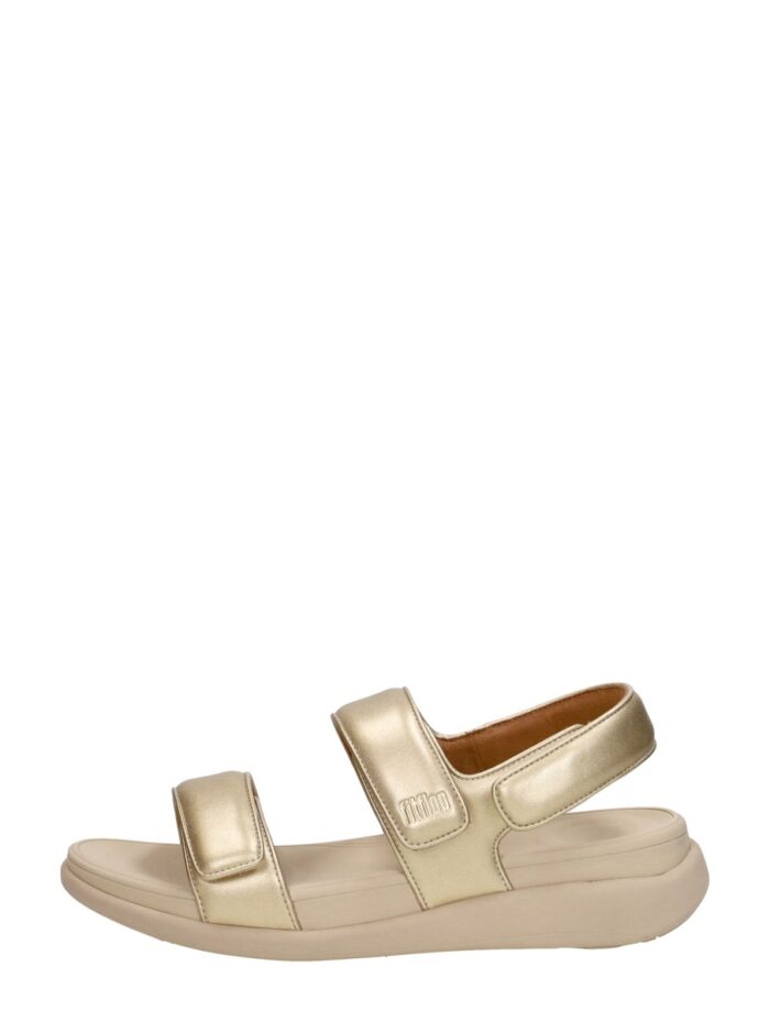 FitFlop F-mode Go Adjustable Flatform Sandals – Goudkleur