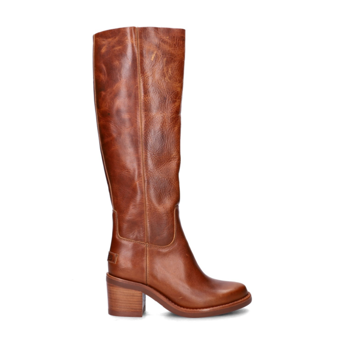 Shabbies Amsterdam Puk Tuba hoge laarzen – Cognac