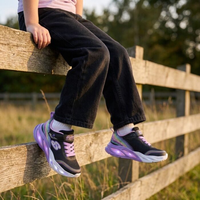 Skechers S-Lights Cosmic Glow Sneakers zwart