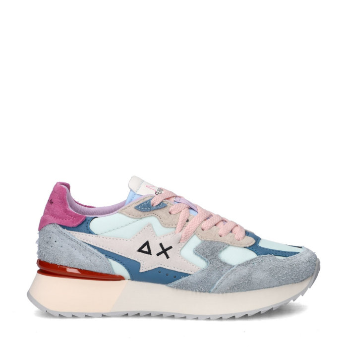 Sun 68 Starlight Multicolour lage sneakers – Blauw
