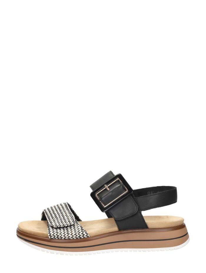 Remonte Sandalen Plat – Zwart