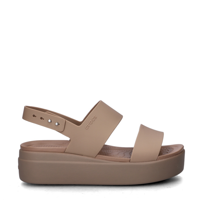 Crocs Brooklyn Low Wedge sandalen – Bruin
