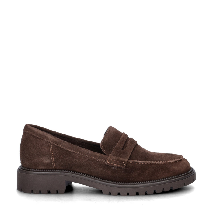 Tamaris Instappers bruin Suede