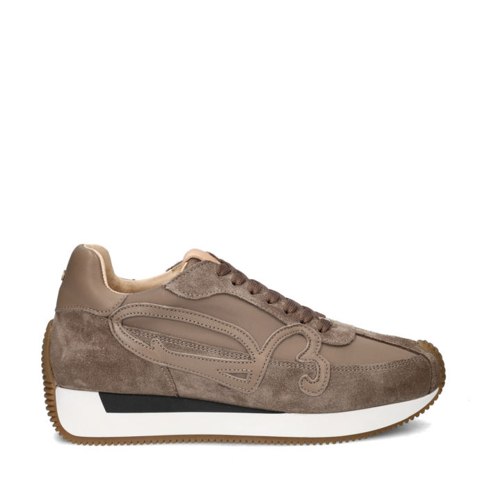 Fred de la Bretoniere Yentl Sign lage sneakers – Bruin