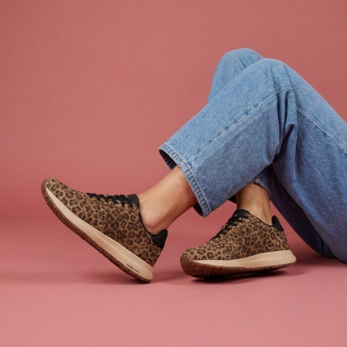 Woden Nicoline Leopard Sneakers bruin Suede