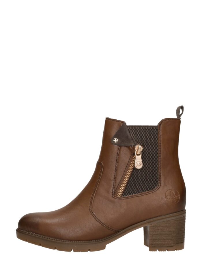 Rieker rits- & gesloten boots – Cognac