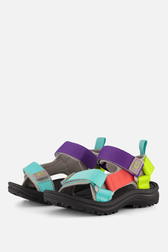 Muyters Sandalen zwart Textiel – Combinatie