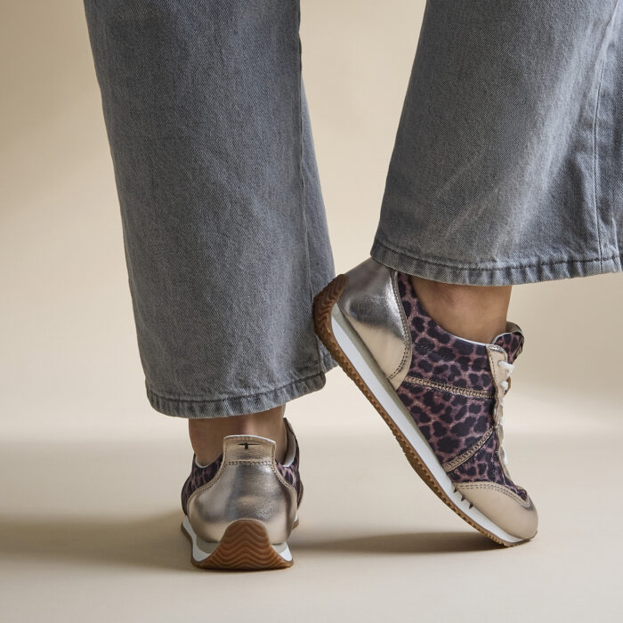 tamaris Leopard Sneakers beige Textiel