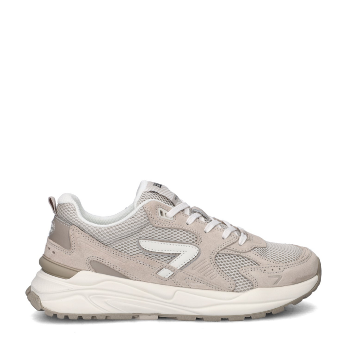 Hub Grid lage sneakers – Beige