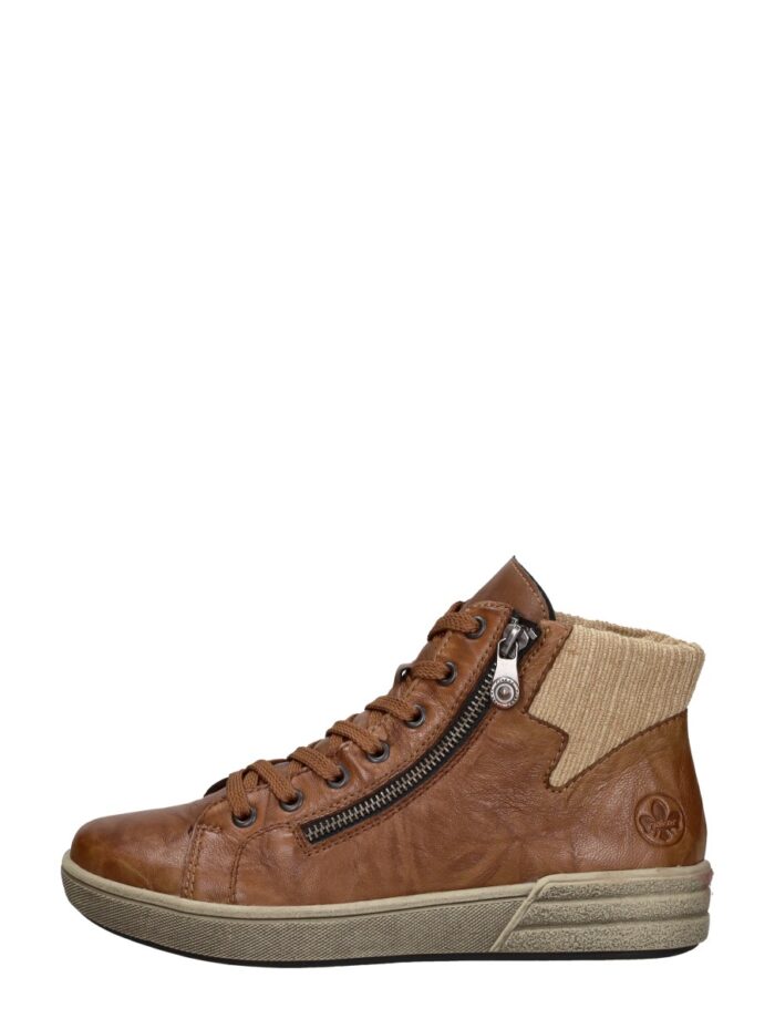 Rieker Veterschoenen Hoog – Cognac