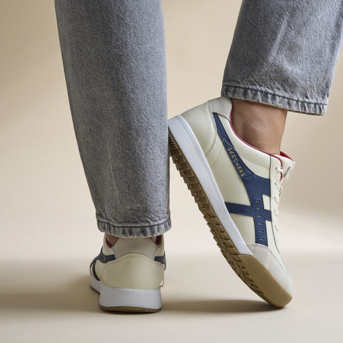 Skechers Zinger Manzilla Sneakers wit Leer – Beige