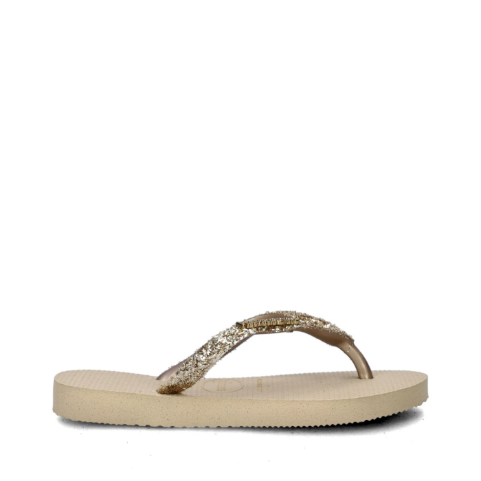 Havaianas Slim Shiny Glitter slippers – Beige
