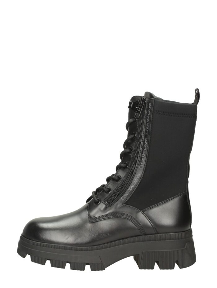 Calvin Klein Chunky Combat Laceup Zip – Zwart
