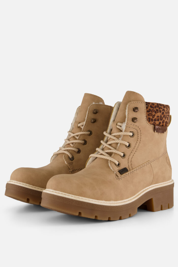 Rieker Veterboots beige Synthetisch