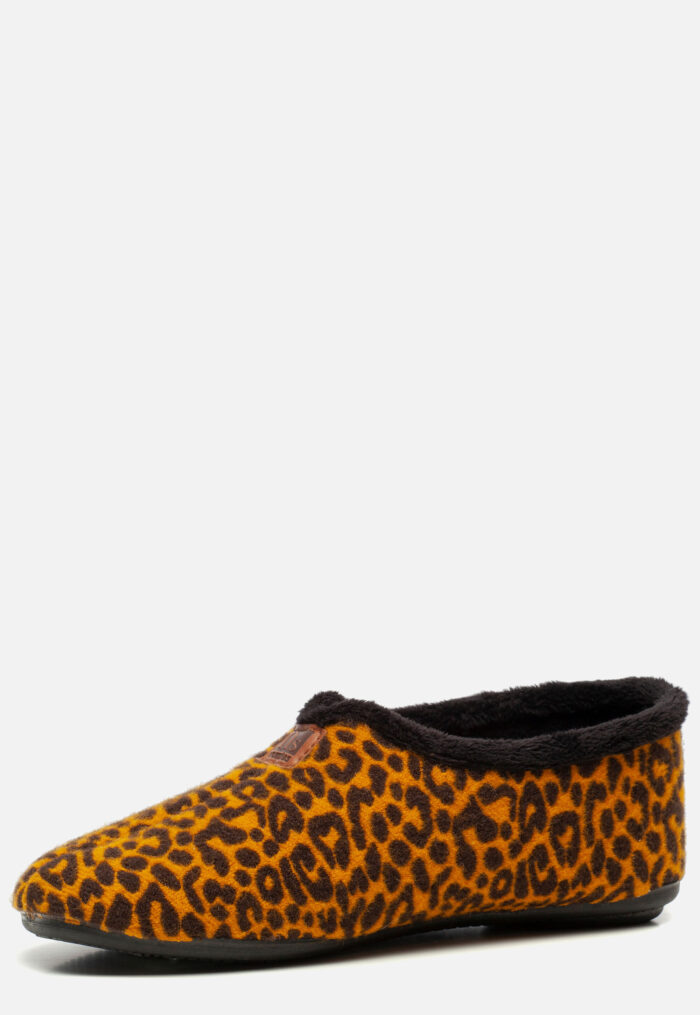 Nortenas Pantoffels luipaard Textiel 270214 – Geel
