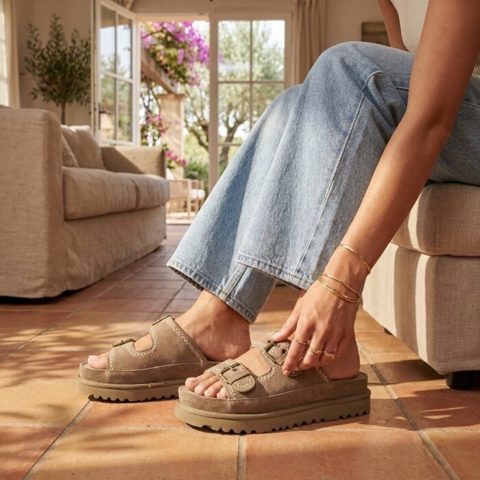 Warmbat Balgarup Exclusief Slippers taupe Suède