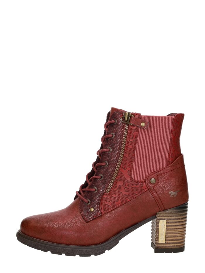 mustang Veterschoenen Hak – Rood