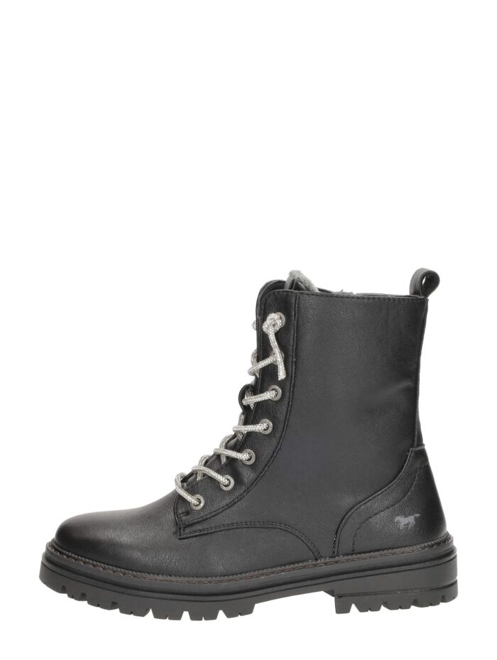 mustang Veterschoenen Hoog – Zwart