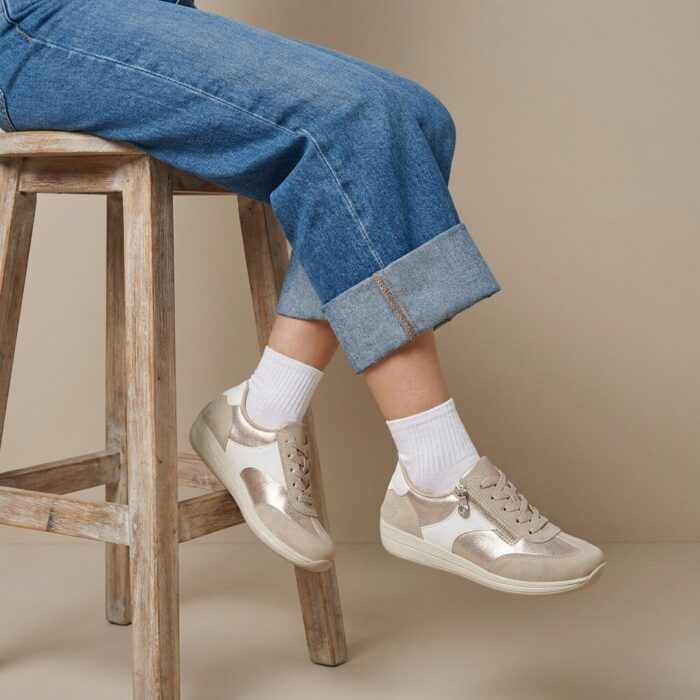 Rieker Sneakers beige Synthetisch – Taupe