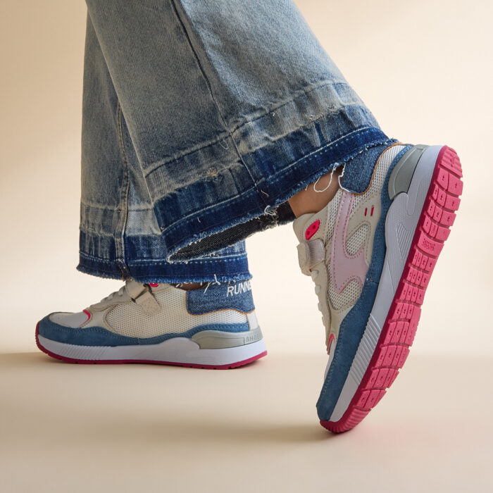 Shoesme Trainer Sneakers blauw Leer
