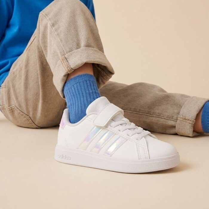 Adidas Grand Court 2.0 Sneakers wit Imitatieleer