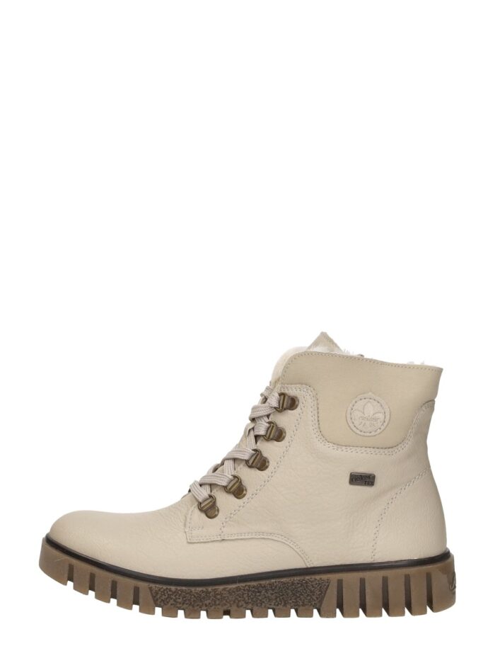 Rieker Veterschoenen Hoog – Gebroken wit