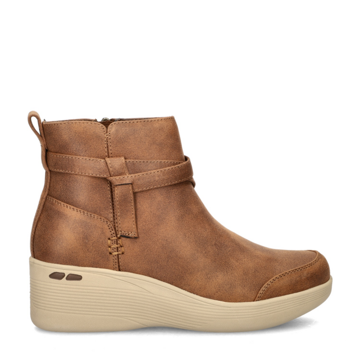 Skechers Pier-Lite enkellaarsjes – Bruin