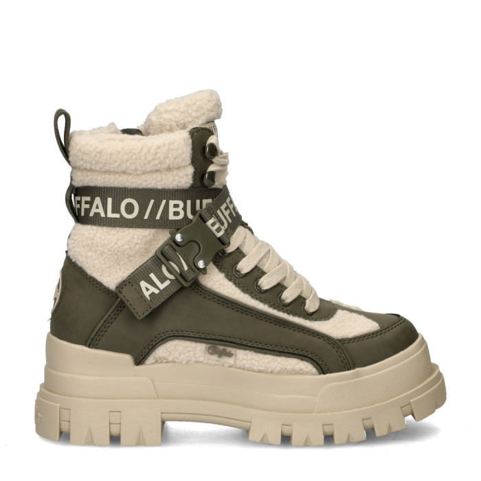 Buffalo Aspha Combat Mid Warm veterboots – Groen