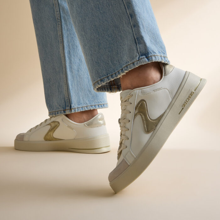Skechers Hiland Wedge Sneakers beige Synthetisch