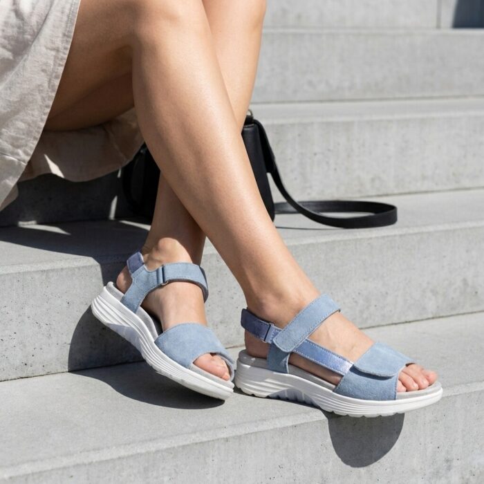 Feyn Sandalen blauw Leer