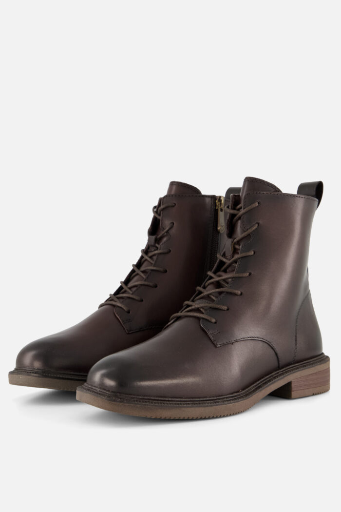 Marco Tozzi Marco Tozzi Veterboots zwart Synthetisch – Bruin