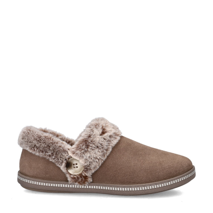 Skechers Cozy Campfire pantoffels – Taupe