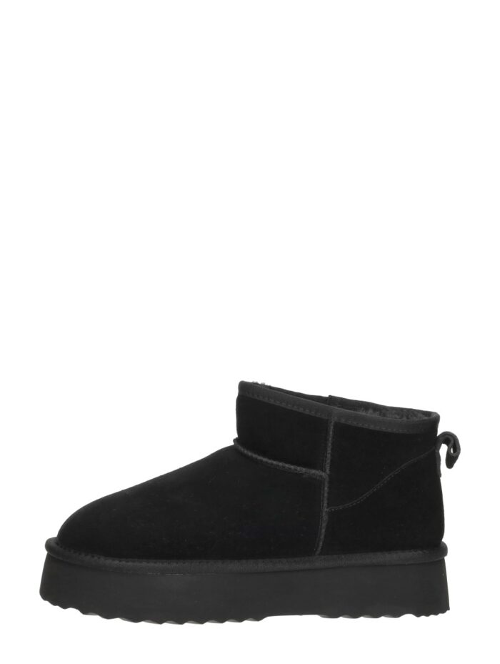 Shoecolate Enkellaarsjes Plat – Zwart