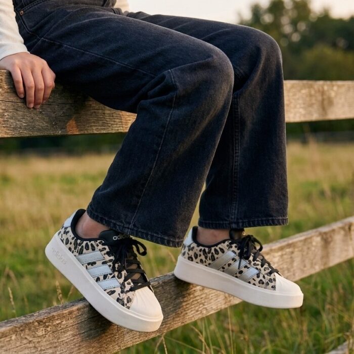 Adidas Streettalk Bold Sneakers beige Leopard Leer