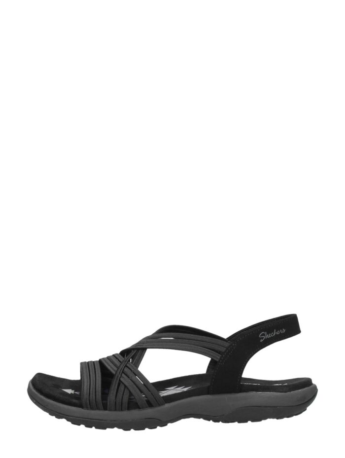 Skechers Reggae Slim Sandalen zwart Textiel
