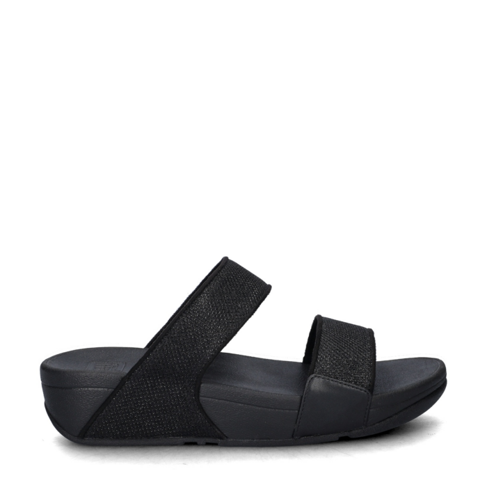 FitFlop Lula Shimmerglitz slippers – Zwart