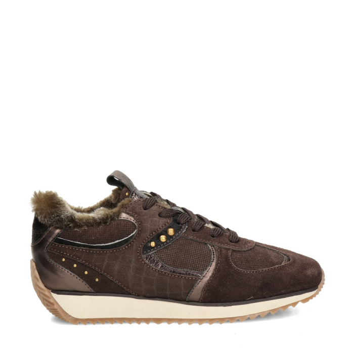 Nelson lage sneakers – Bruin