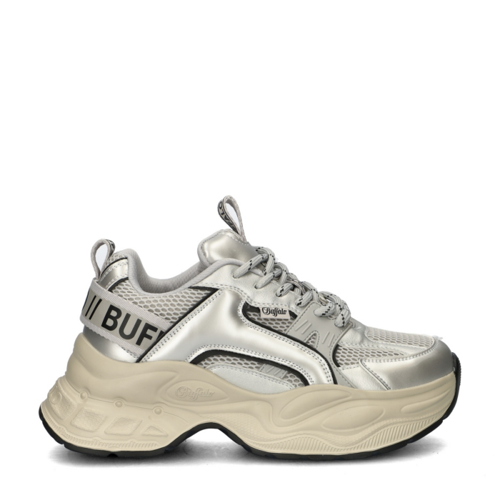Buffalo Para lage sneakers – Zilver