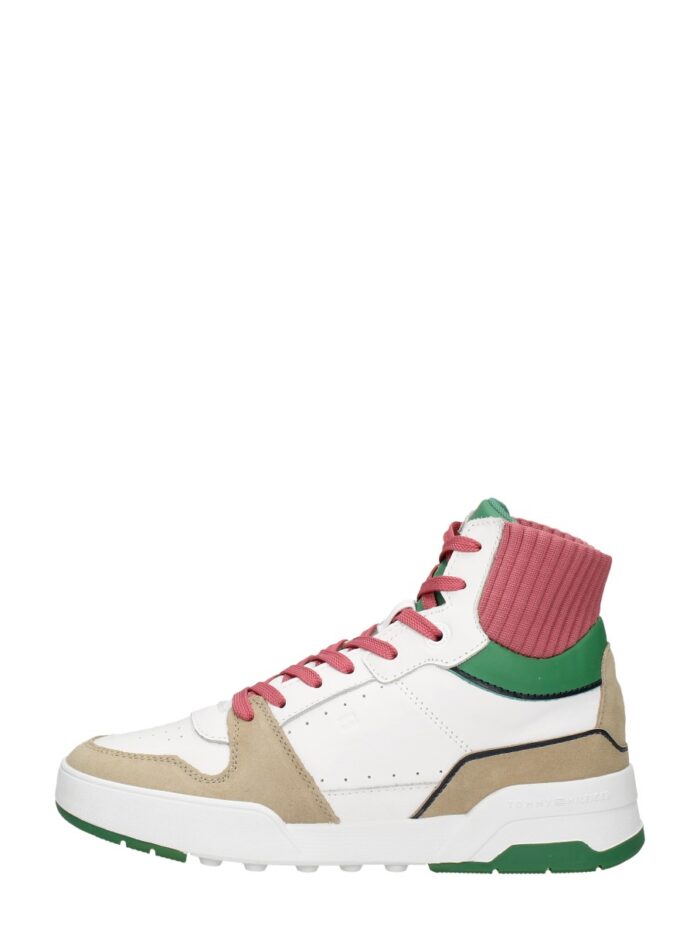 Tommy Hilfiger High Cut Seasonal Basket Sneaker – Wit