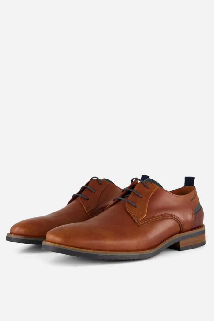 Van Lier Van Lier Amalfi Veterschoenen cognac Leer