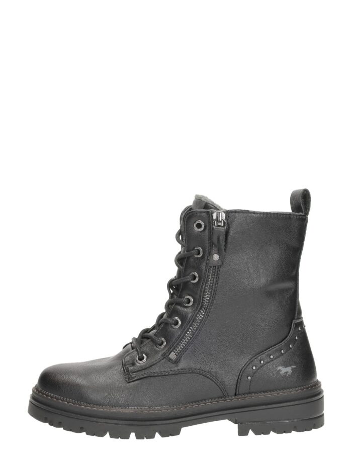 mustang Veterschoenen Hoog – Zwart