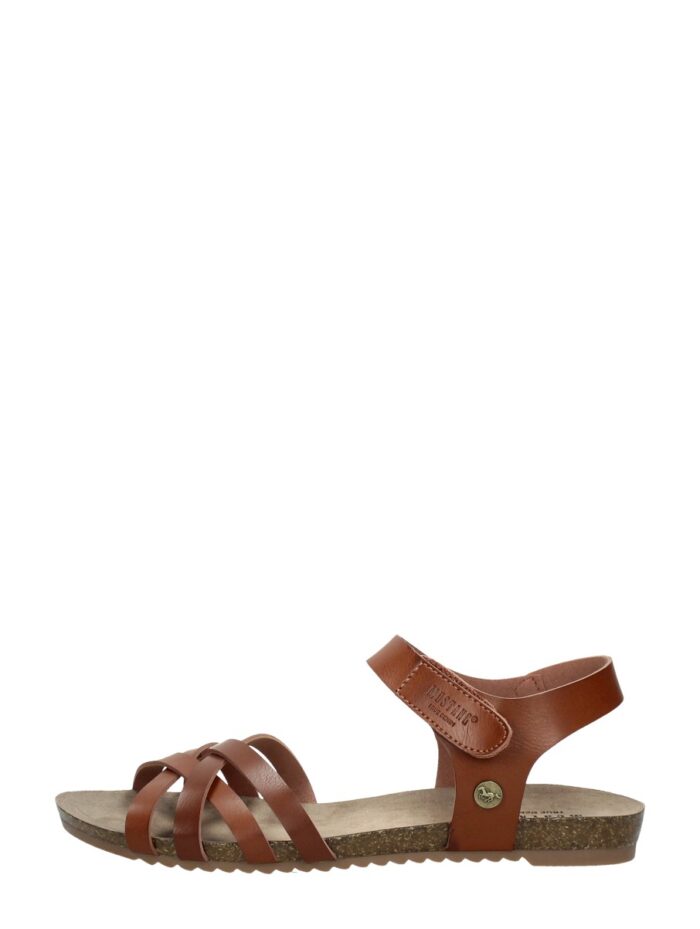 mustang Sandalen Plat – Cognac