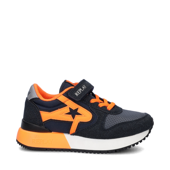 Replay Fiber Jr klittenbandschoenen – Blauw