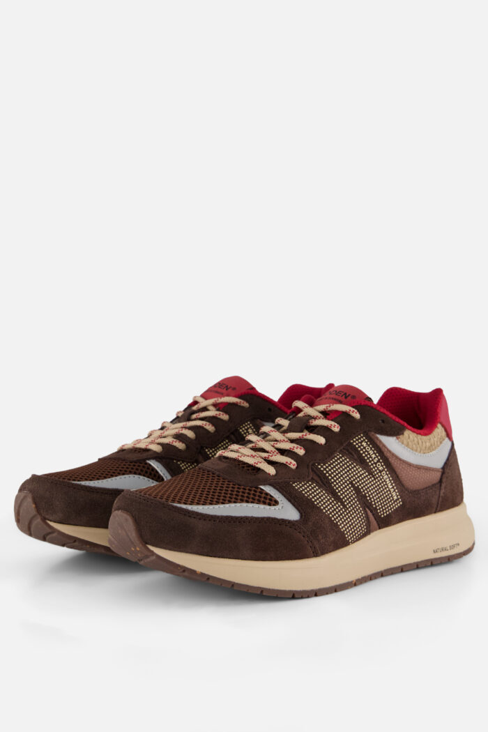 Woden Rigmor Open Mesh Sneakers bruin