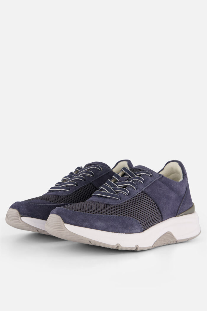 Gabor Rollingsoft Sneakers blauw Suéde