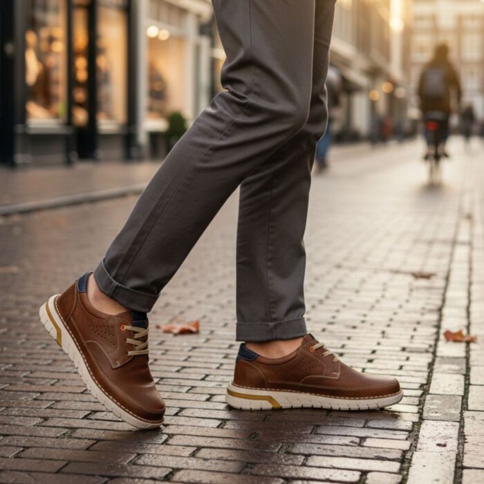 Outfielder Sneakers cognac Leer