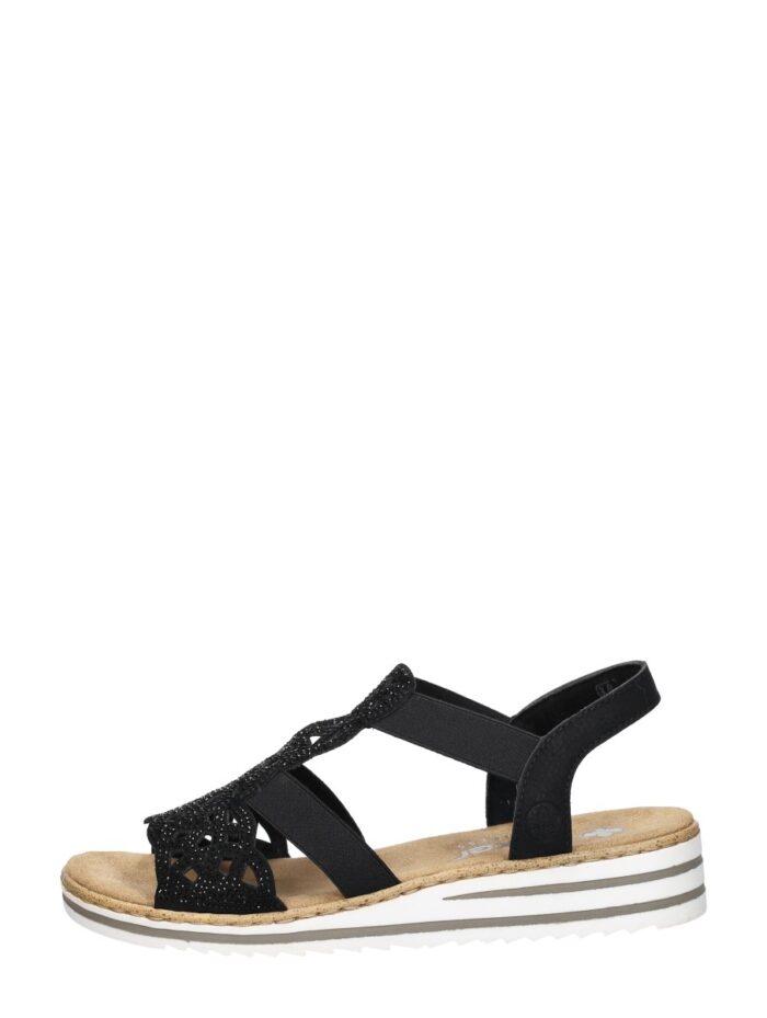 Rieker Sandalen Plat – Zwart